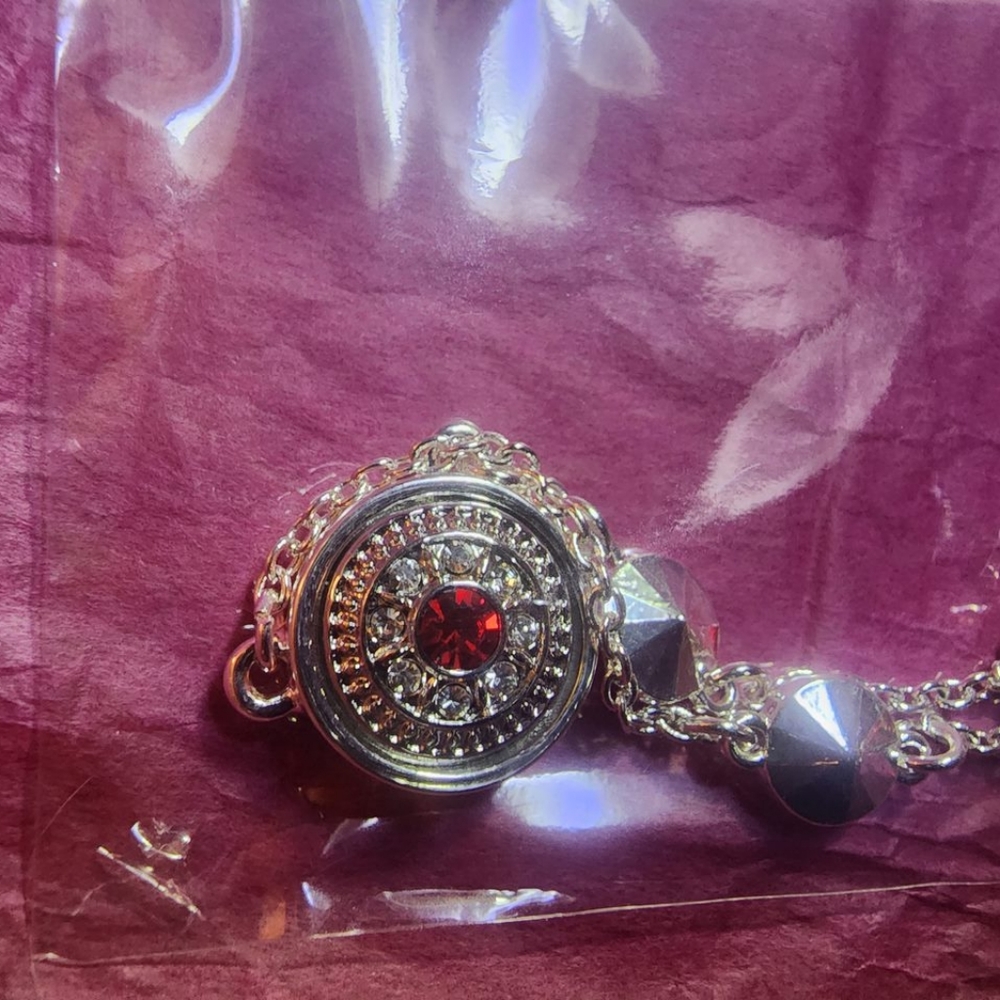 Style dots necklace , new in package ruby stone retail $75